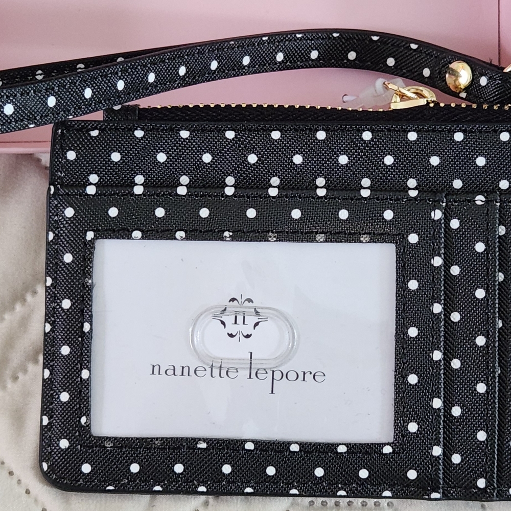 Nanette Lepore Women's Card Holder & Coin Wallet - Pink, Gray, Black - Picture 3 of 7